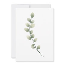 水彩の淡緑色離れのスタイルのブランチ