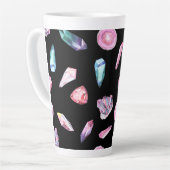 水彩の測地系と結晶パターン カフェラテマグ (左アングル)