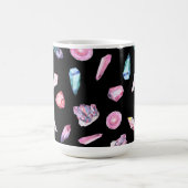 水彩の測地系と結晶パターン コーヒーマグカップ (中央)