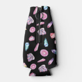 水彩の測地系と結晶パターン ボトルクーラー (裏面)