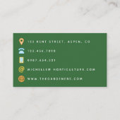 水彩の熱帯の葉パーソナライズされた 名刺 (裏面)