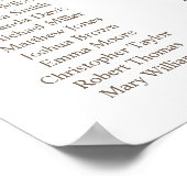 水彩の熱帯緑結婚のシーティングチャート ポスター (角)