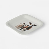 水彩の牛 ミニマル ラスティック ウェディング ペーパープレート (傾斜あり)