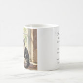 水彩の猫、花と詩 コーヒーマグカップ (中央)