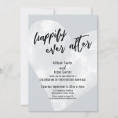 水彩の白いハートは幸せに満ちて　その後　灰色に 招待状 (正面)