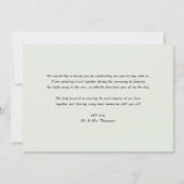 水彩の白い蘭とクマクマの花ガーランド サンキューカード (裏面)