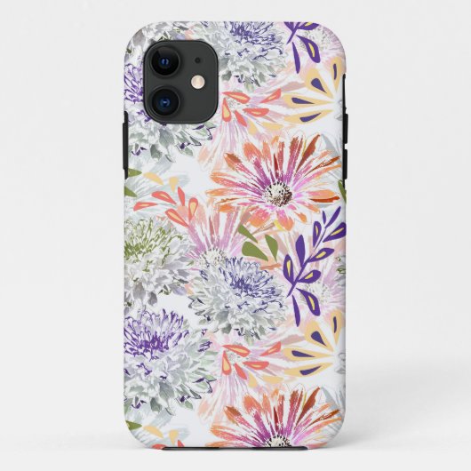 水彩の白とピンクの花 Case-Mate iPhoneケース (裏面)