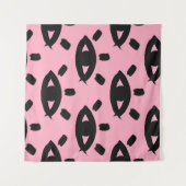 水彩の目を使ったシームレスな模様 タペストリー (正面(横))