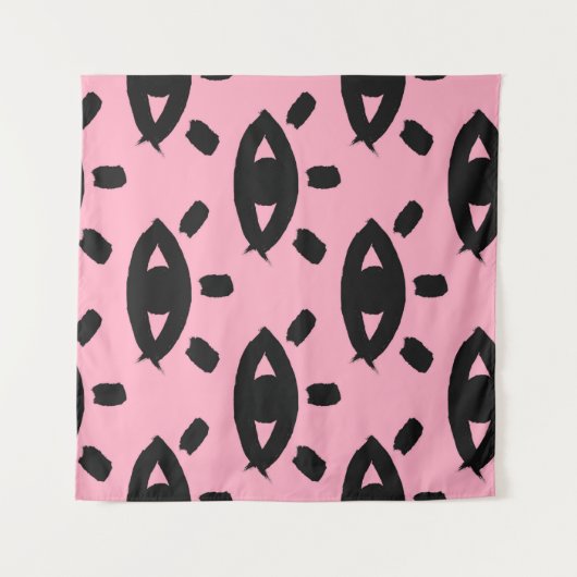 水彩の目を使ったシームレスな模様 タペストリー (正面(横))