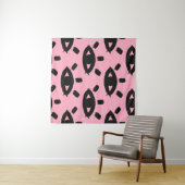 水彩の目を使ったシームレスな模様 タペストリー (インサイチュ(横))