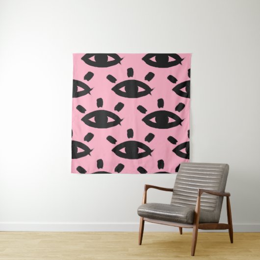 水彩の目を使ったシームレスな模様 タペストリー (インサイチュ)