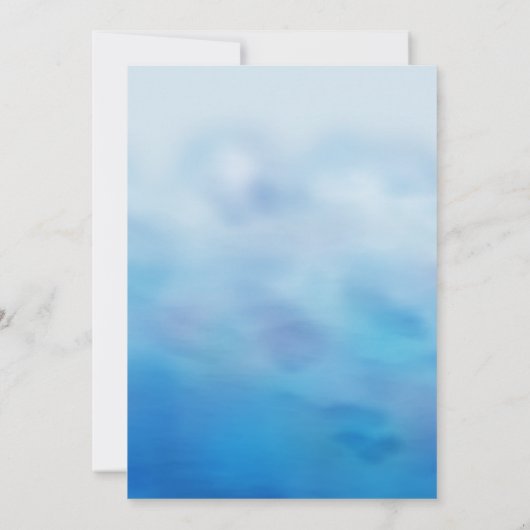 水彩の砂の足の指の結婚式にヒトデを招く 招待状 (裏面)