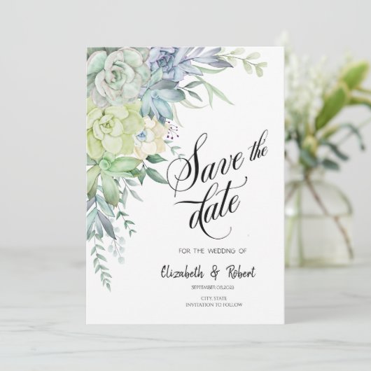 水彩の砂漠の多肉点の日付を保存 セーブザデート (スタンド正面)