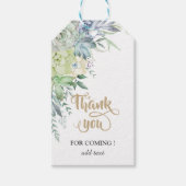 水彩の砂漠の多肉類 ギフトタグ (正面)