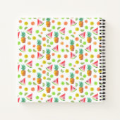 水彩の砂糖漬けの果物の柄 ノートブック (裏面)