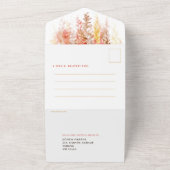 水彩の秋 ブラウン イブニング レセプション ウェディング オールインワン招待状 (外側)