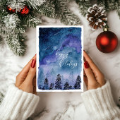 水彩の空と森 | ハッピーホリデー |  シーズンカード