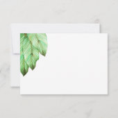 水彩の紅葉トロピカルウェディングRSVP 出欠カード (裏面)