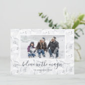 水彩の紅葉フォトベライブクリスマスカード シーズンカード (スタンド正面)