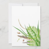 水彩の素朴な森のカップルシャワー 招待状 (裏面)