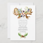 水彩の素朴な森のライフセレブレーション写真 招待状 (正面)