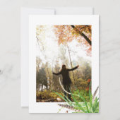 水彩の素朴な森のライフセレブレーション写真 招待状 (裏面)