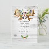 水彩の素朴な森のQRコード招待状 結婚式 招待状 (スタンド正面)