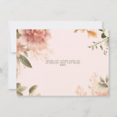 水彩の結婚カップルRSVPカード日付を保存 セーブザデート (裏面)