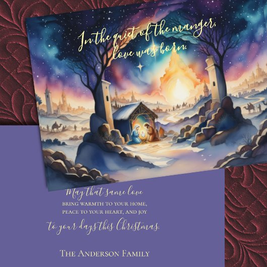 水彩の絵を描出生シーン シーズンカード