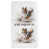 水彩の絵画ざらざら色 スモールペーパーバッグ (裏面)