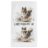 水彩の絵画ざらざら色 スモールペーパーバッグ (正面)