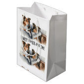 水彩の絵画ざらざら色 ミディアムペーパーバッグ (裏面アングル)