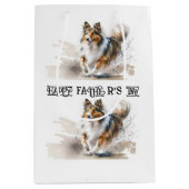 水彩の絵画ざらざら色 ミディアムペーパーバッグ (正面)