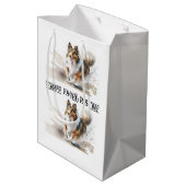 水彩の絵画ざらざら色 ミディアムペーパーバッグ (裏面アングル)