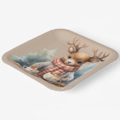 水彩の絵画クリスマス素朴な紙プレート ペーパープレート (傾斜あり)