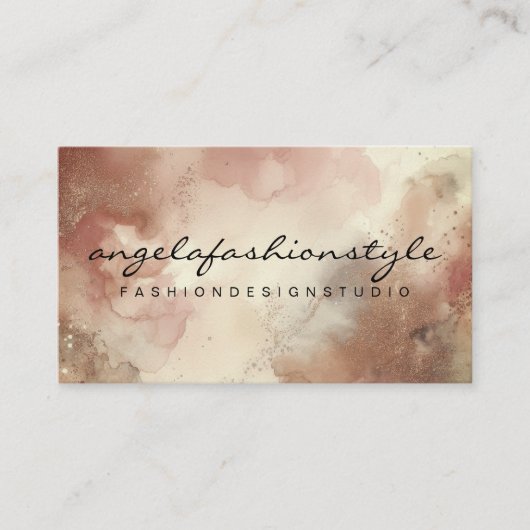 水彩の絵画抽象芸術ブラシ水彩 名刺 (正面)