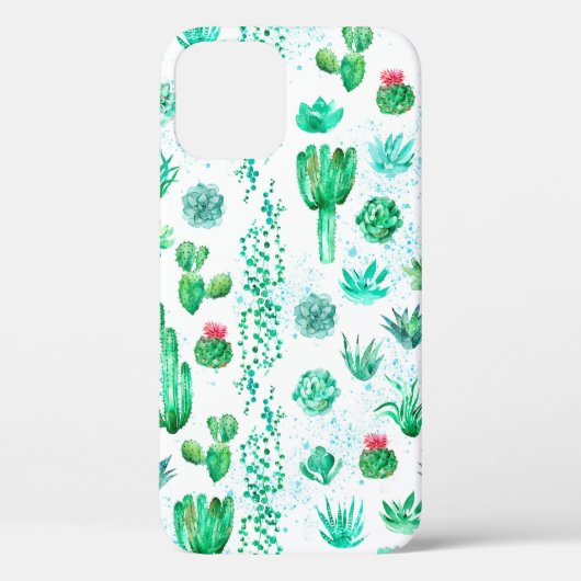 水彩の継ぎ目のないパターン背景(水色)、継ぎ目なし Case-Mate iPhoneケース (裏面)