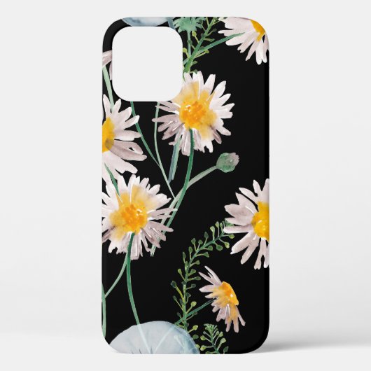 水彩の継ぎ目絵画のない模様とカモミル Case-Mate iPhoneケース (裏面)