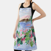 水彩の継ぎ目絵画のない模様とハワイ人 エプロン (インサイチュ)