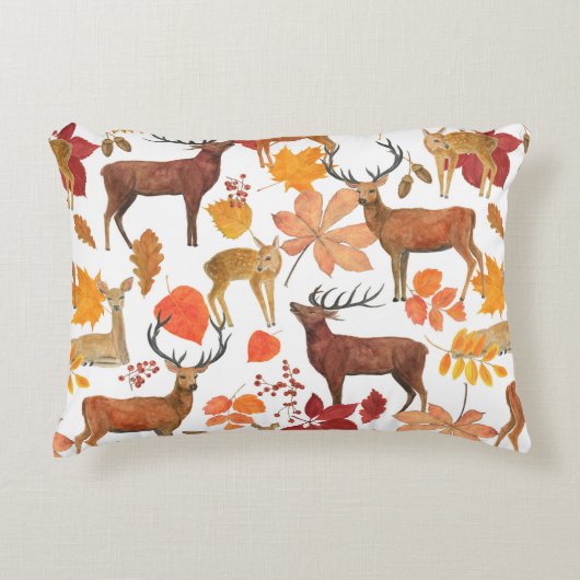 水彩の継絵画ぎ目のない模様 アクセントクッション (正面)