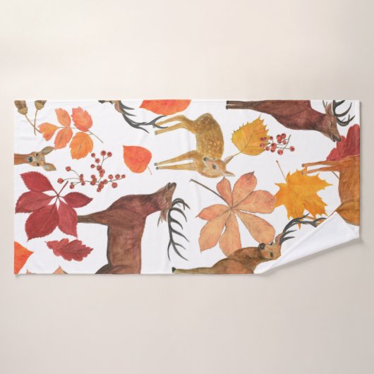 水彩の継絵画ぎ目のない模様 バスタオル (バスタオル)