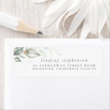 水彩の緑とユーカリ葉の