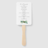 水彩の緑と縁ど葉 ハンドファン (裏面)