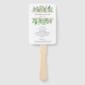 水彩の緑と縁ど葉 ハンドファン (正面)