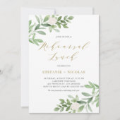 水彩の緑と花リハーサルランチ 招待状 (正面)