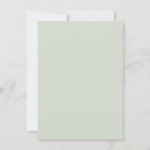 水彩の緑と金ゴールド空白の結婚の 招待状 (裏面)