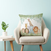 水彩の緑のキリン生まれたばかりのサファリ子供部屋 クッション (椅子)