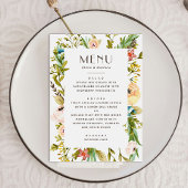 水彩の緑のフローラ夏の素朴結婚な メニュー