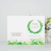 水彩の緑のリース (スタンド正面)