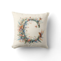 水彩の緑の妖精モノグラム文字C